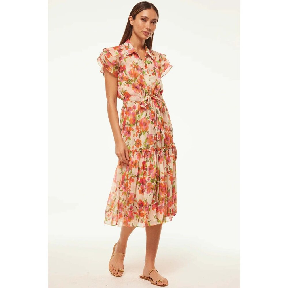 NWT Misa Los Angeles Floral Viola Dress | Palmarei Blooms | Chiffon | Size Small - Picture 3 of 7